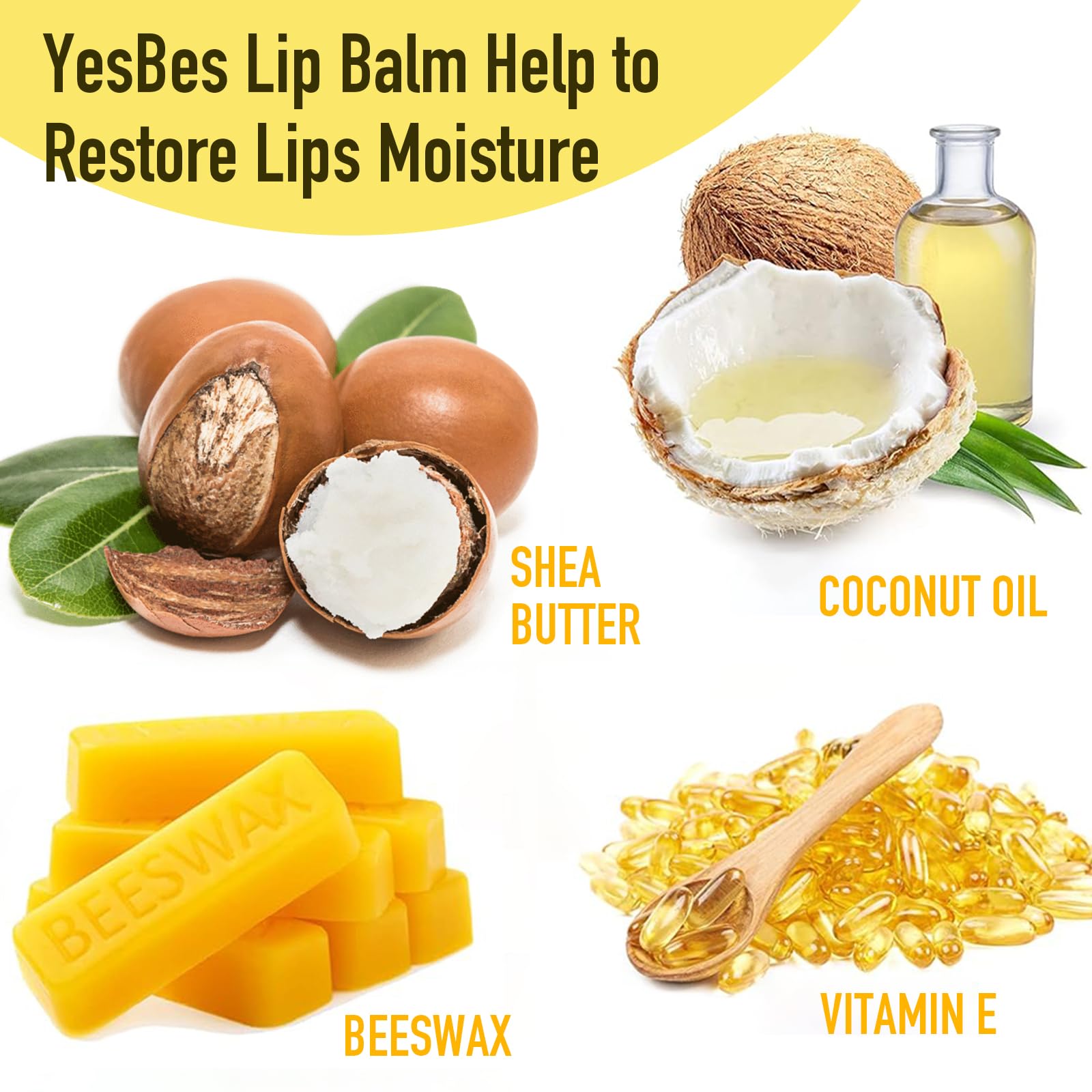 YesBes moisturizing lip balm for dry lips