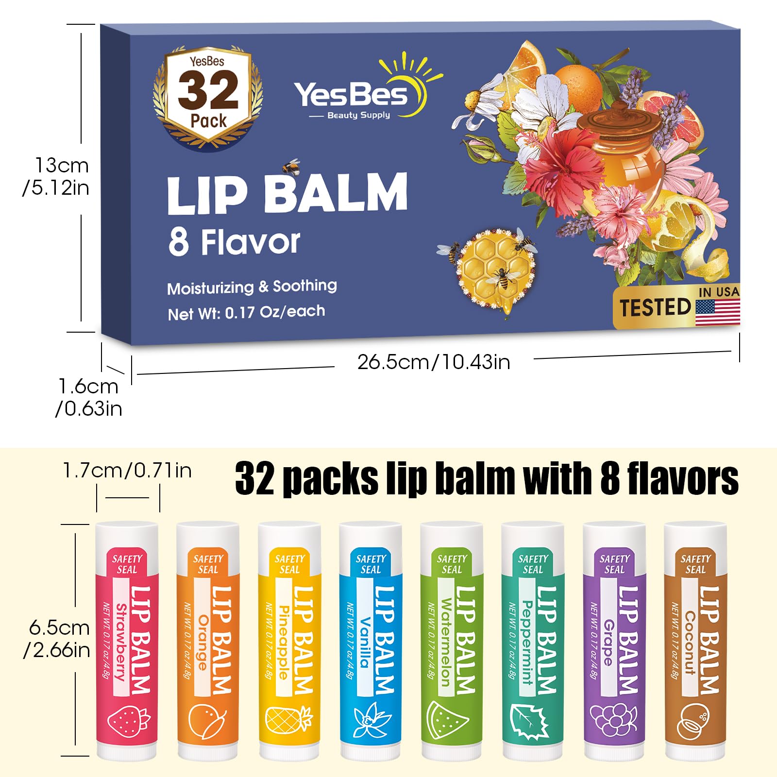 YesBes lip care set travel size containers
