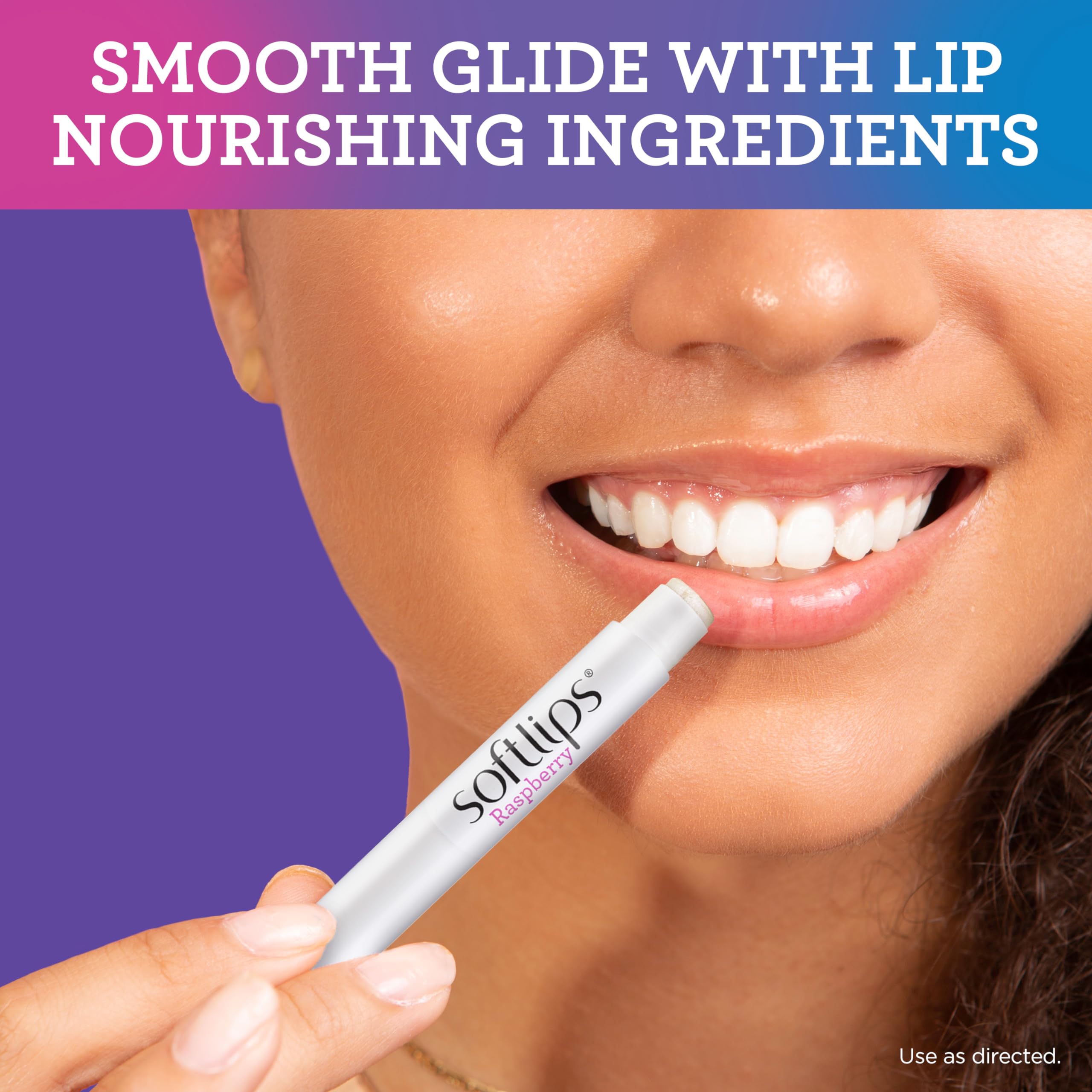 Close up of Softlips lip balm packaging
