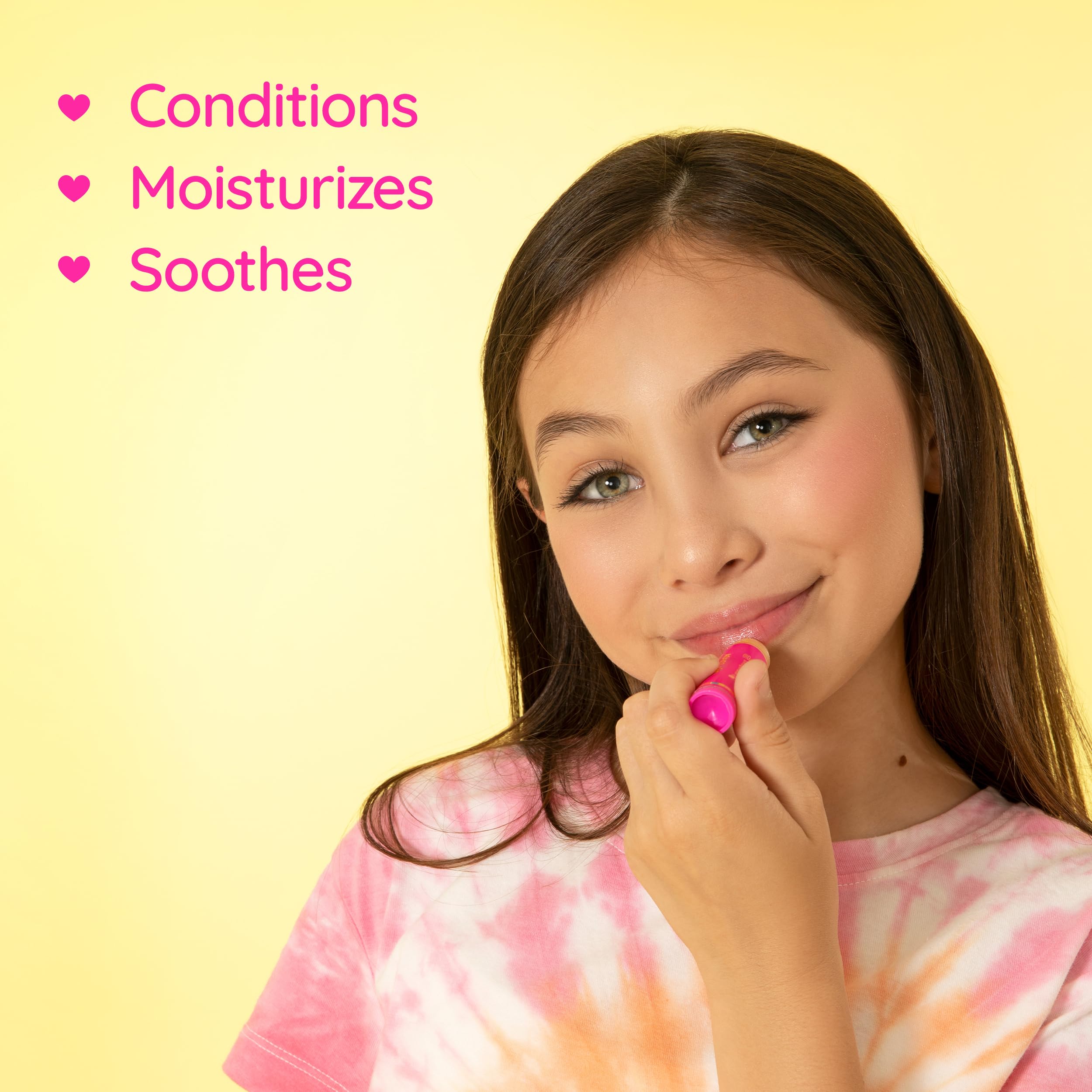 Side profile of Squishmallows Cam collectible lip care product