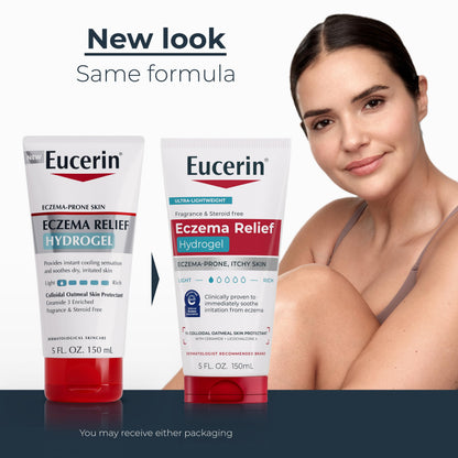 Eucerin steroid free eczema moisturizer packaging showing colloidal oatmeal ingredient