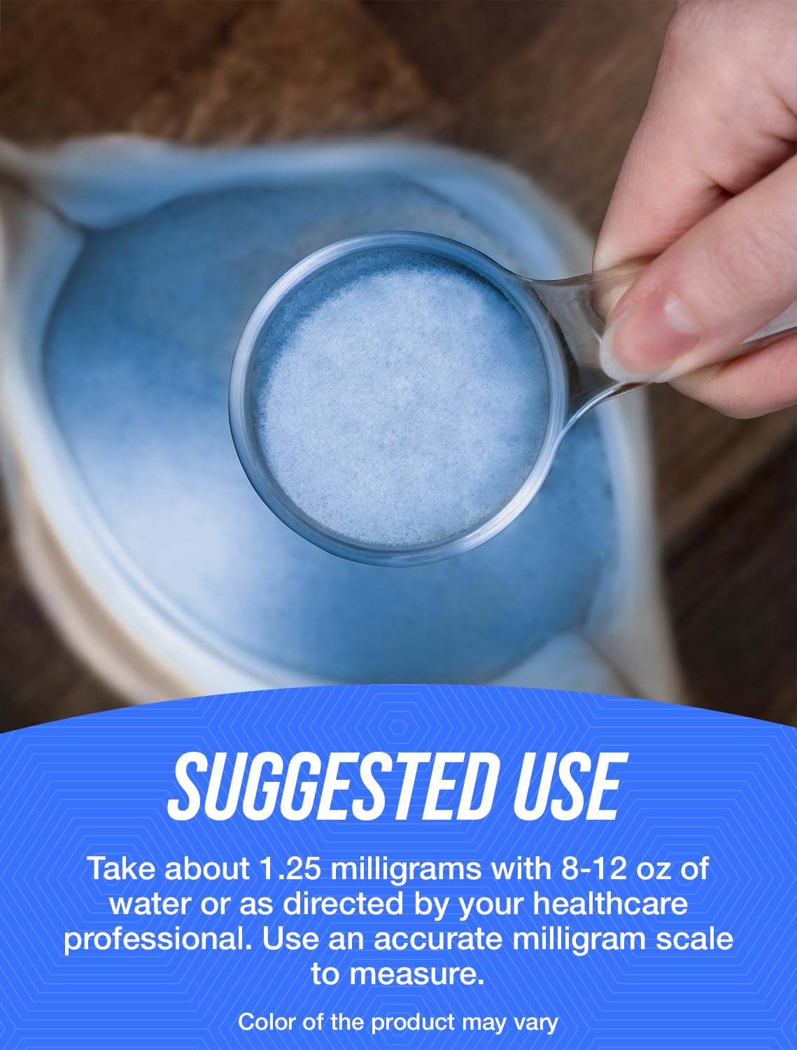 Unflavored pure BulkSupplements chromium powder showing texture and consistency.