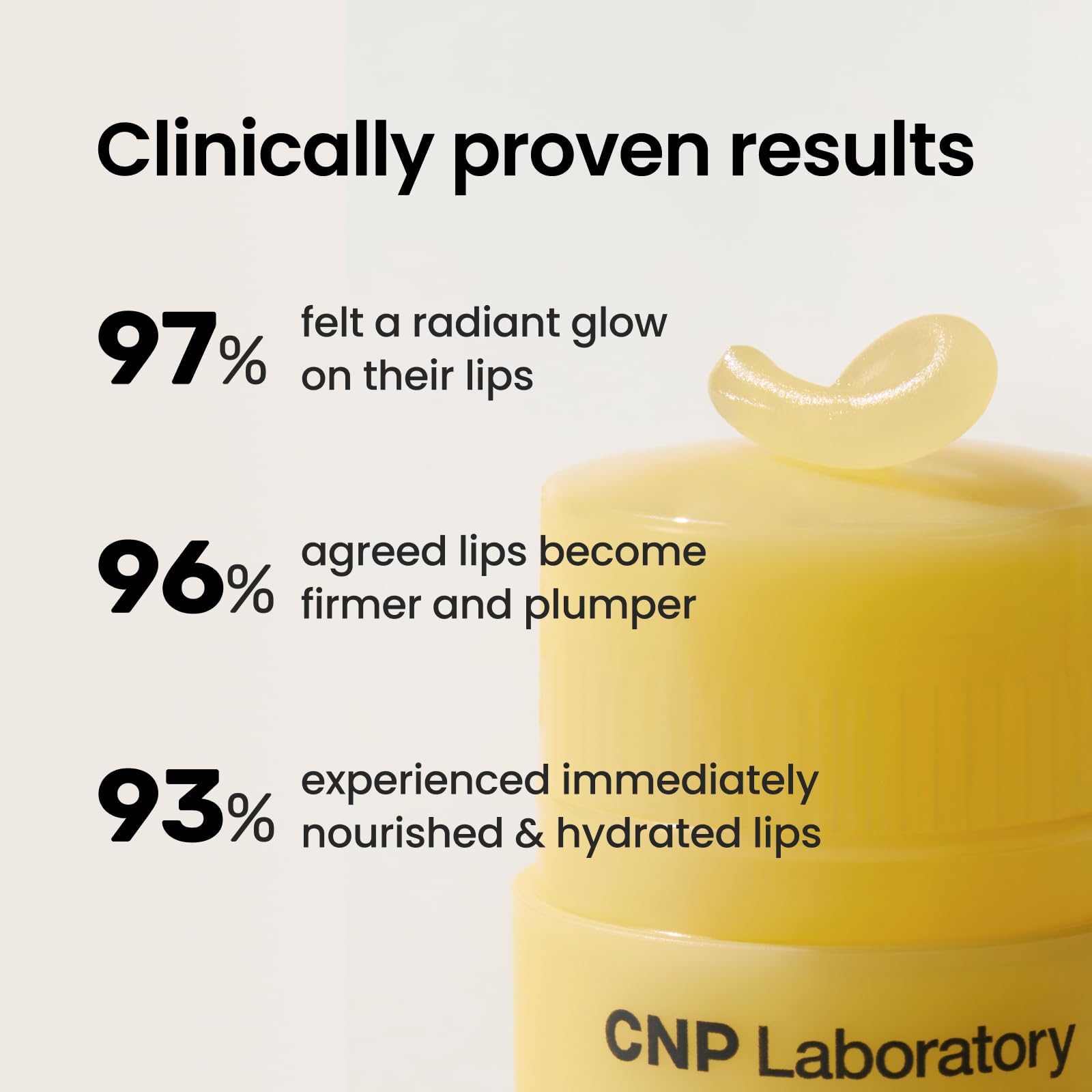 CNP Laboratory lip balm container with branding
