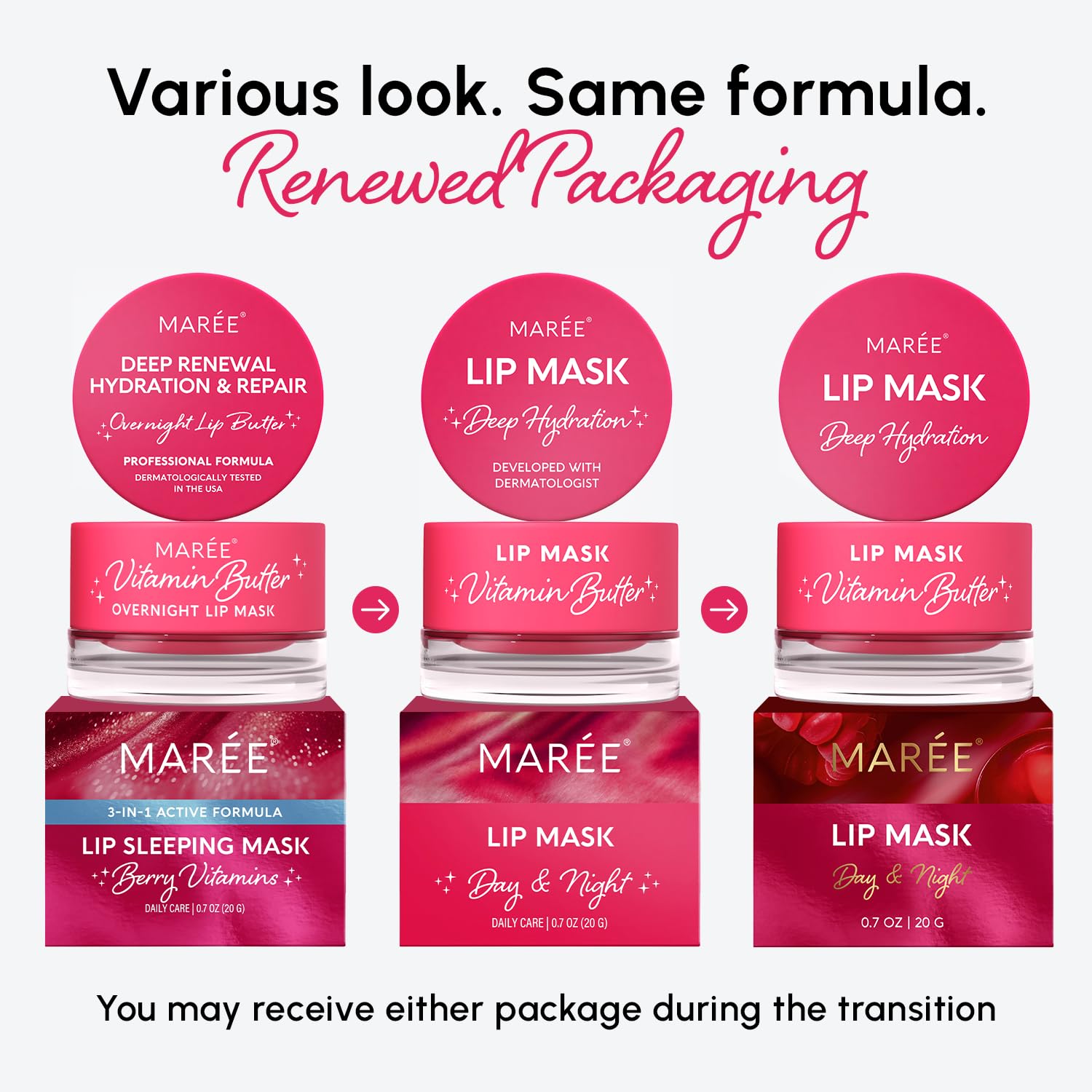 Maree Lip Mask jar with hydrating butter balm texture