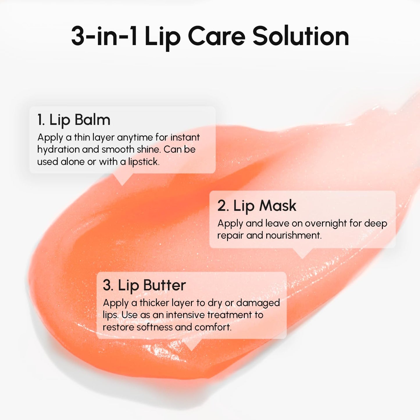 Maree Lip Mask ingredients highlight for soft lips