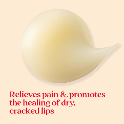 Natural origin medicated lip balm tube with menthol and eucalyptus oil for chapped lips.
