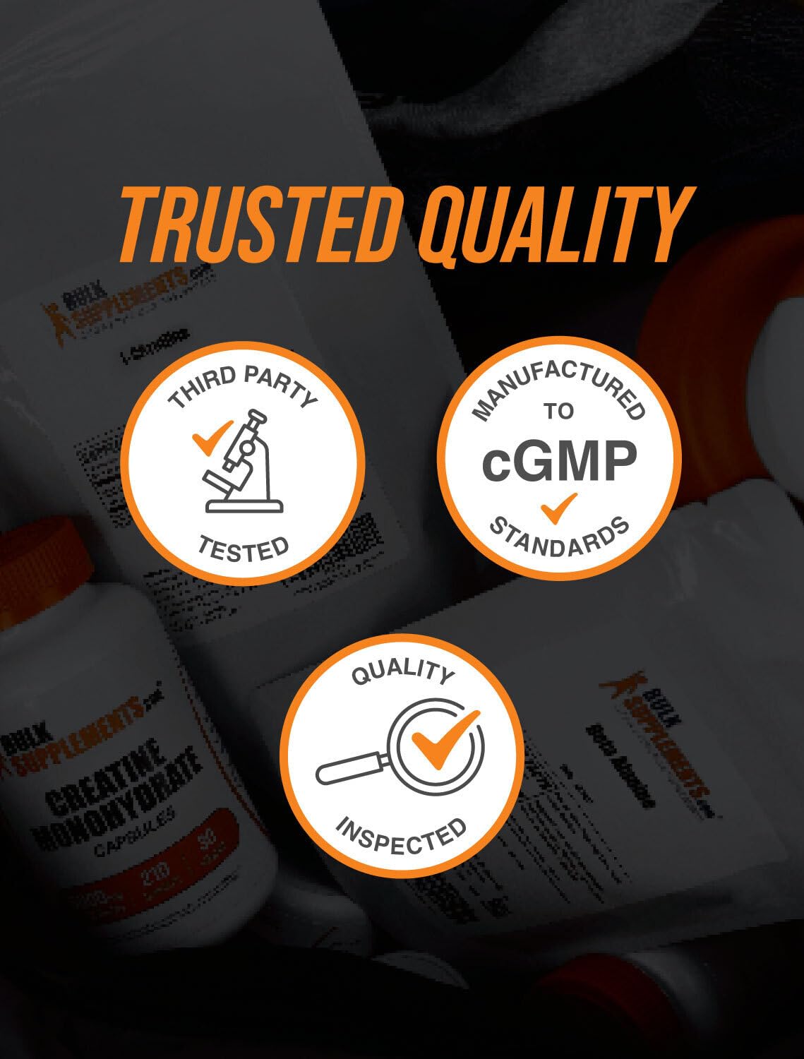 Close-up of the sealed BulkSupplements factory packaging for genuine quality verification.