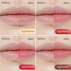 Applying Nooni Lip Mask with included mini spatula