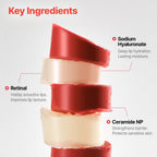 Application of Dr.Different Retinal Lip Balm for hydrated lips