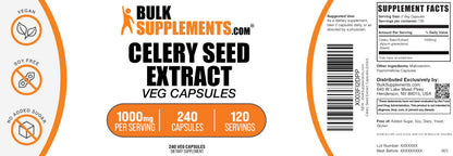 BulkSupplements Celery Seed Extract USA imported seal