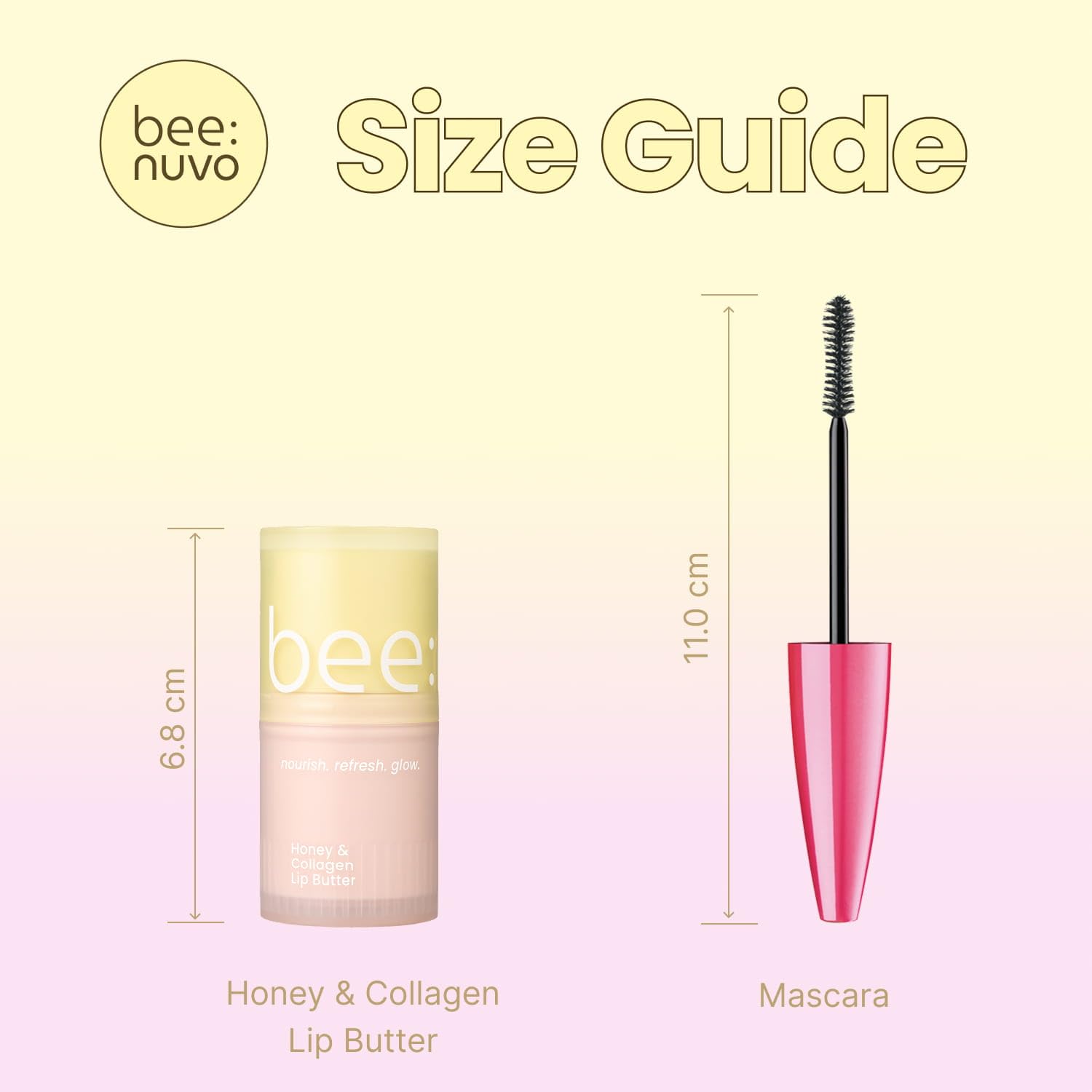 Beenuvo Honey and Collagen lip butter product label details