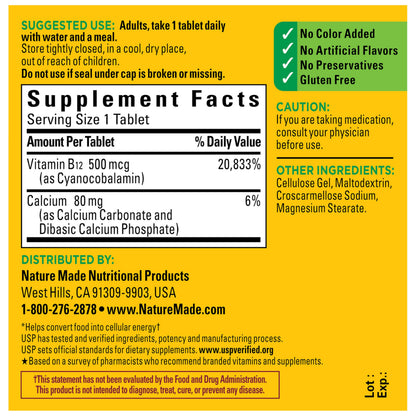 Nature Made clean formula health supplement without artificial colors or preservatives