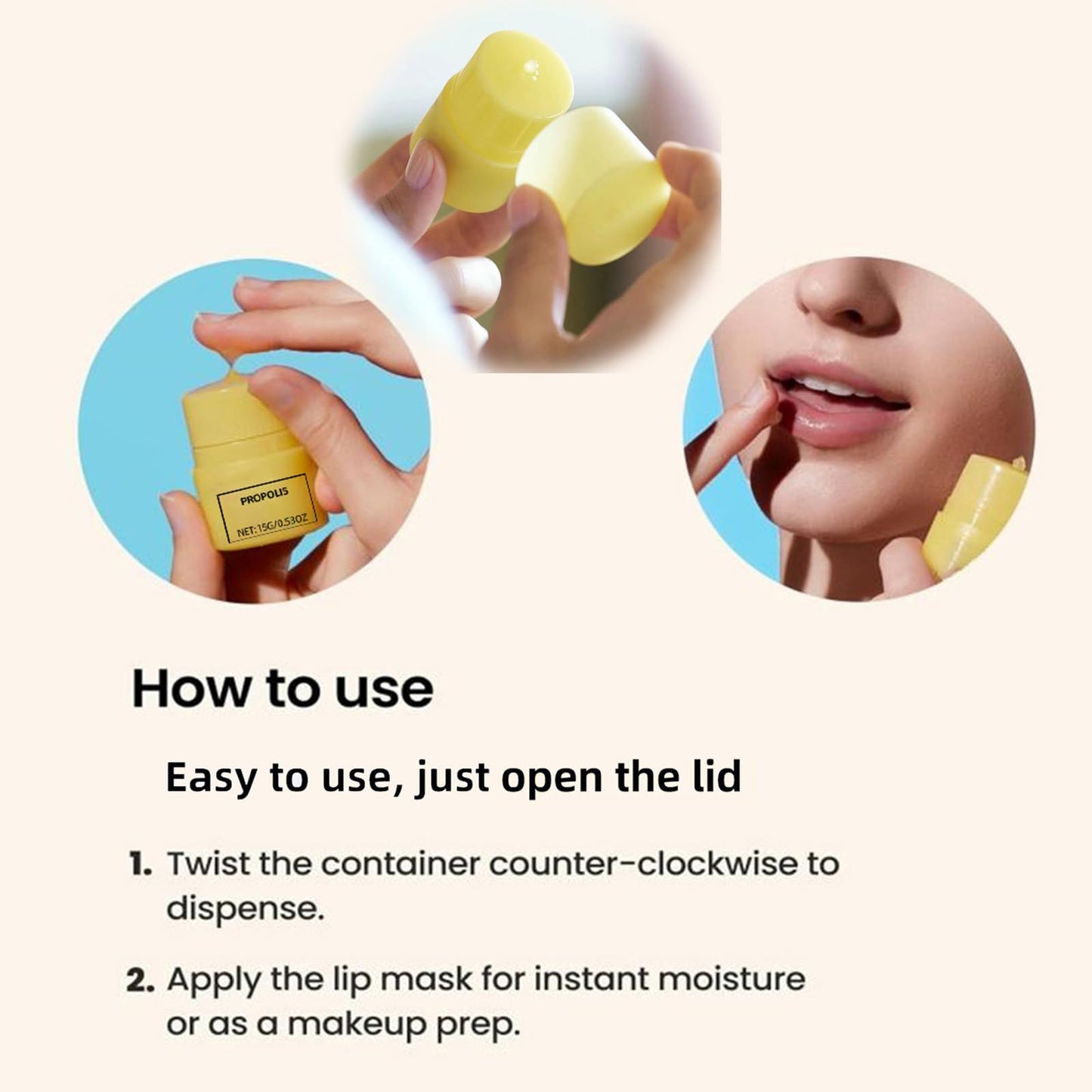 Hudababy honey lip butter applied on skin