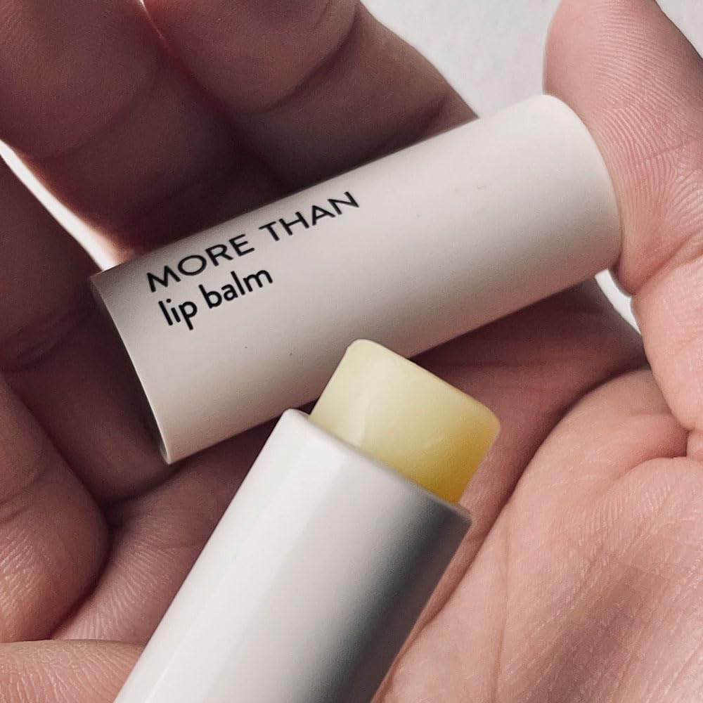 Sioris reddish color lip balm applied on skin for shade reference