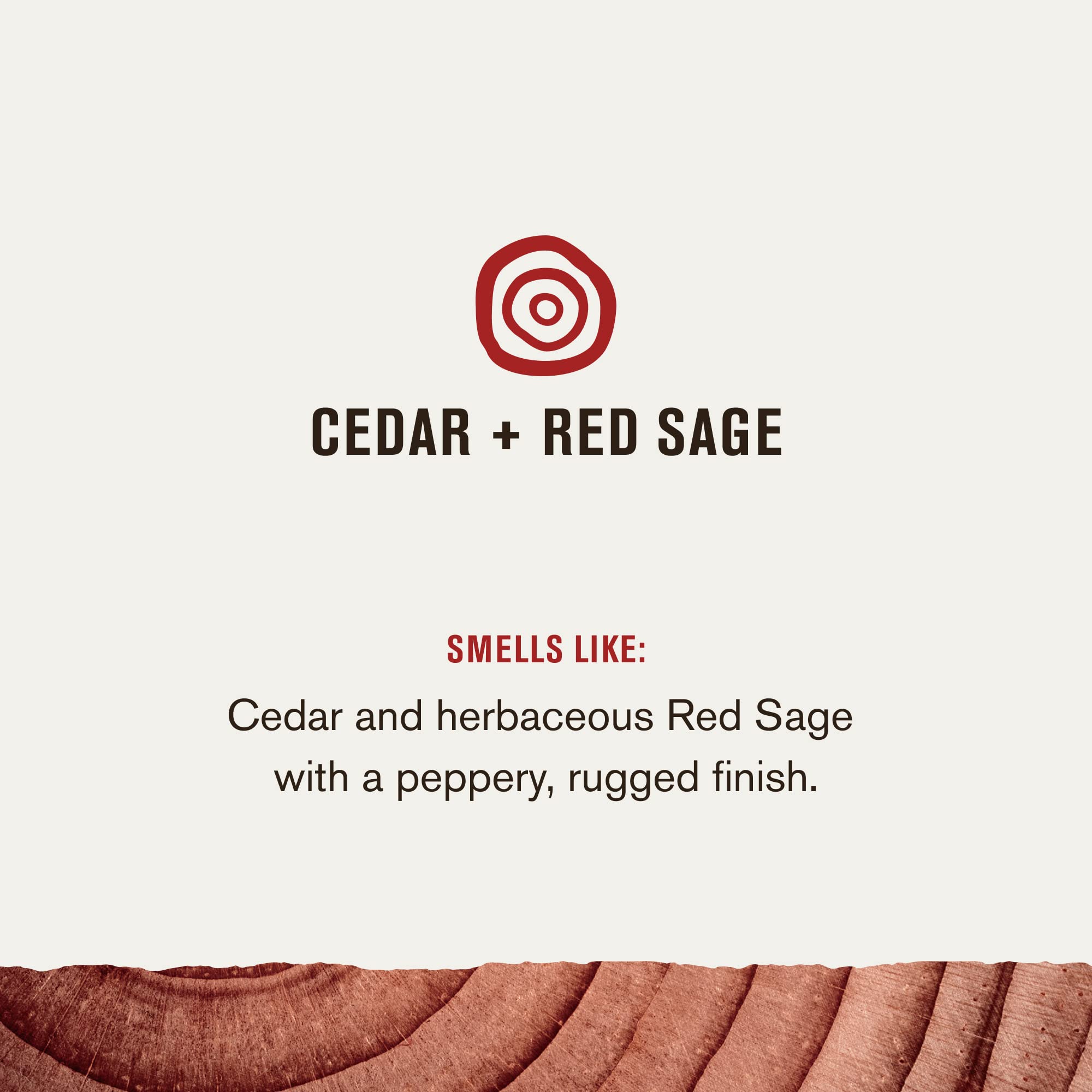 Close up of Every Man Jack Cedar and Red Sage packaging highlighting soy protein and aloe benefits