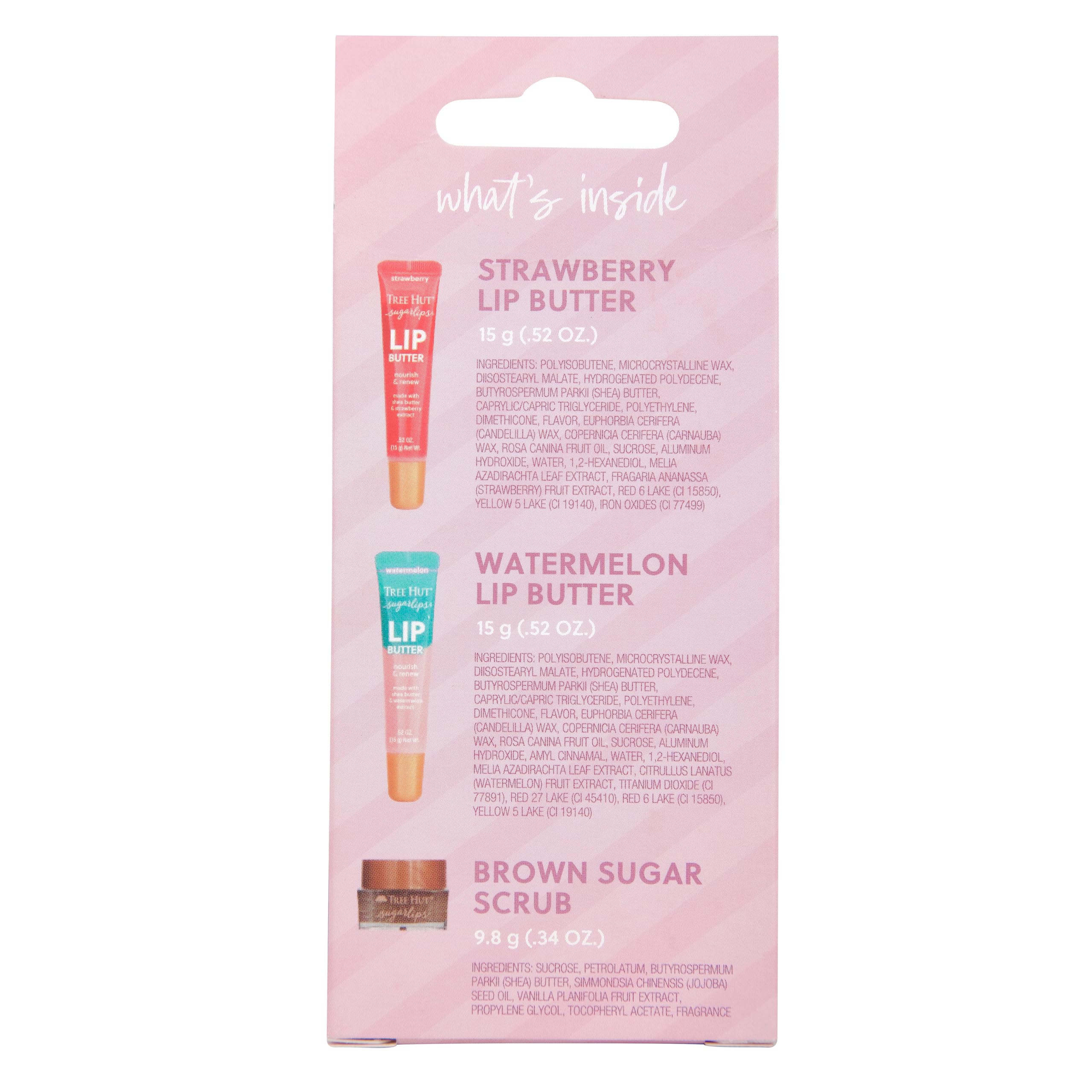 Tree Hut Pout Pack packaging showing flavor varieties