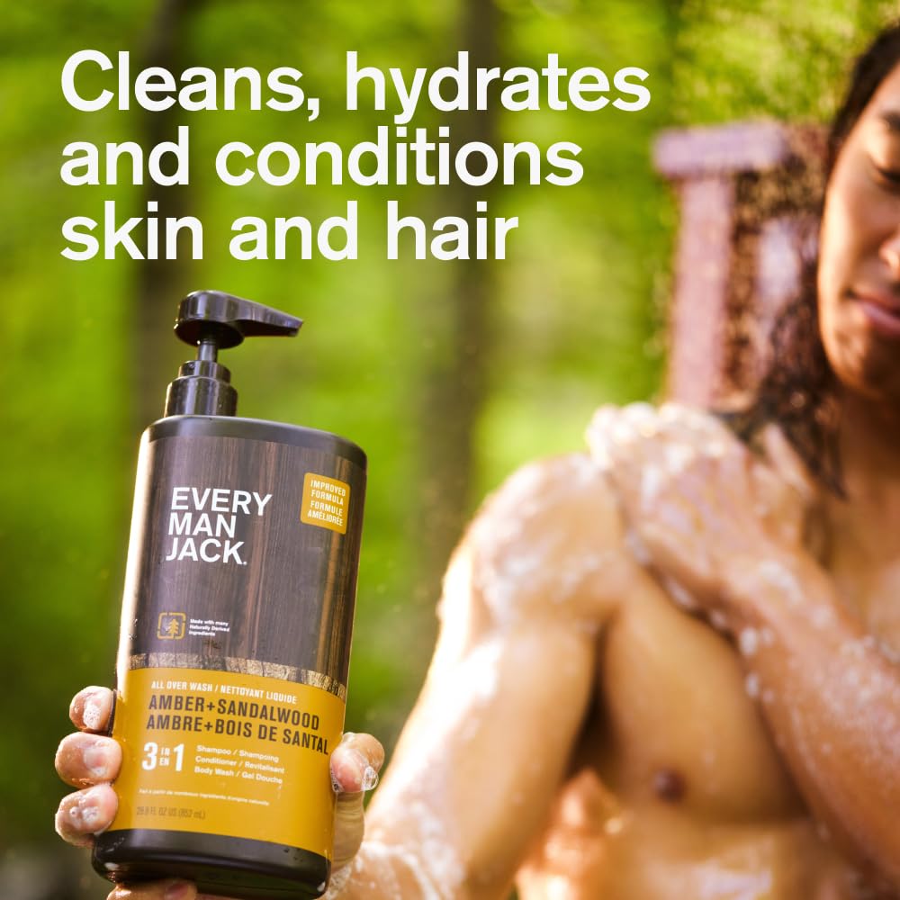 Every Man Jack 28.8 fluid ounce hydrating shampoo and body wash pump bottle