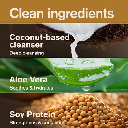 Paraben free and phthalate free men all over wash ingredient label view
