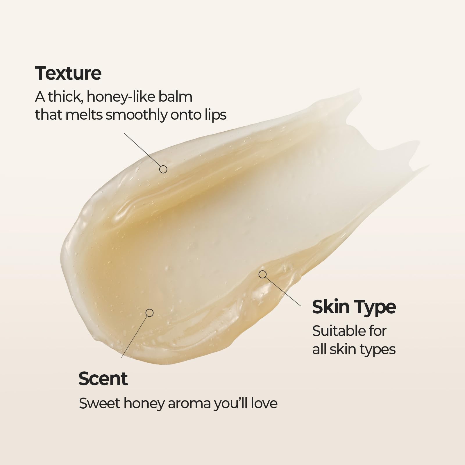 Texture sample of Skinfood Honey Sugar lip mask