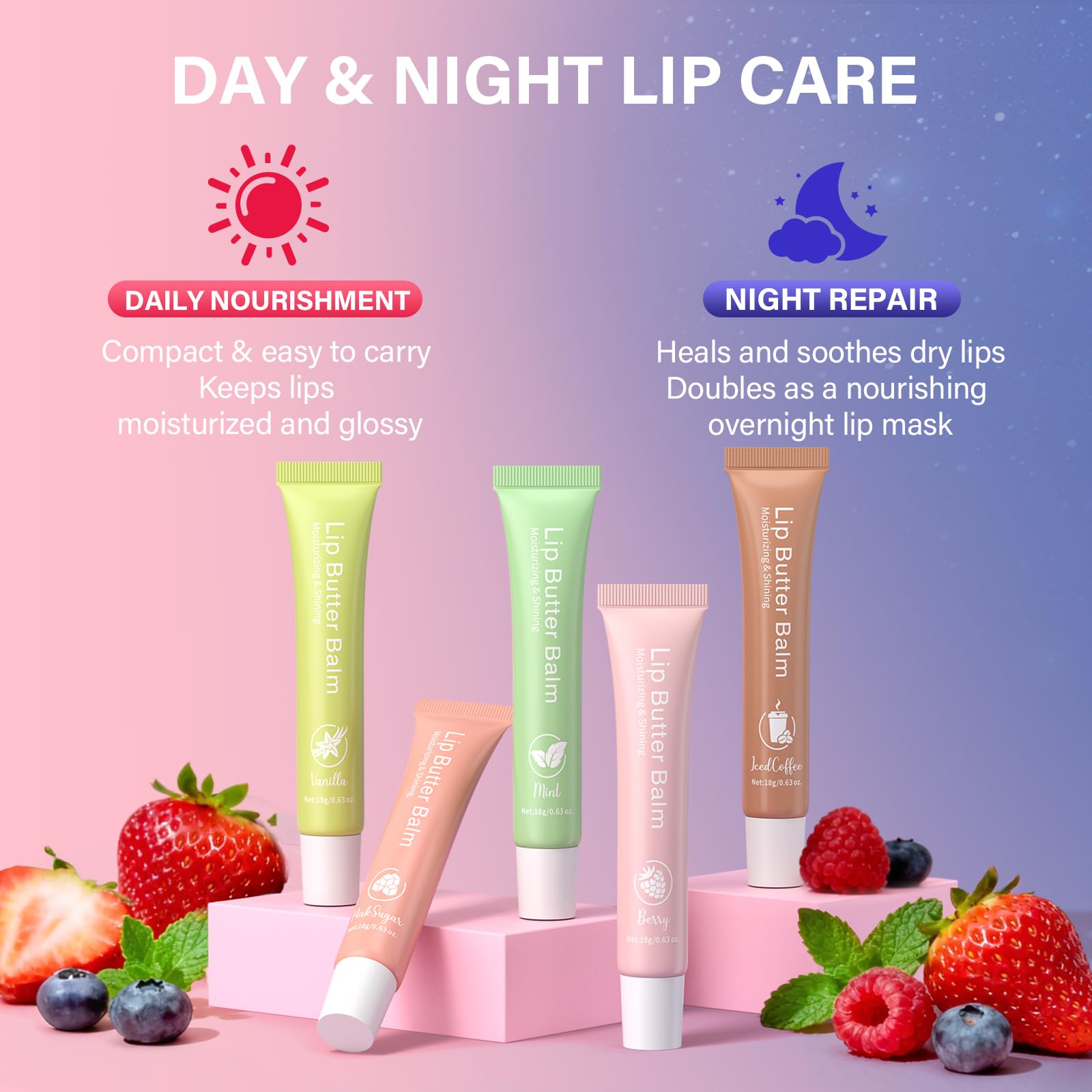 LuckNest hydrating lip butter balm set lifestyle shot