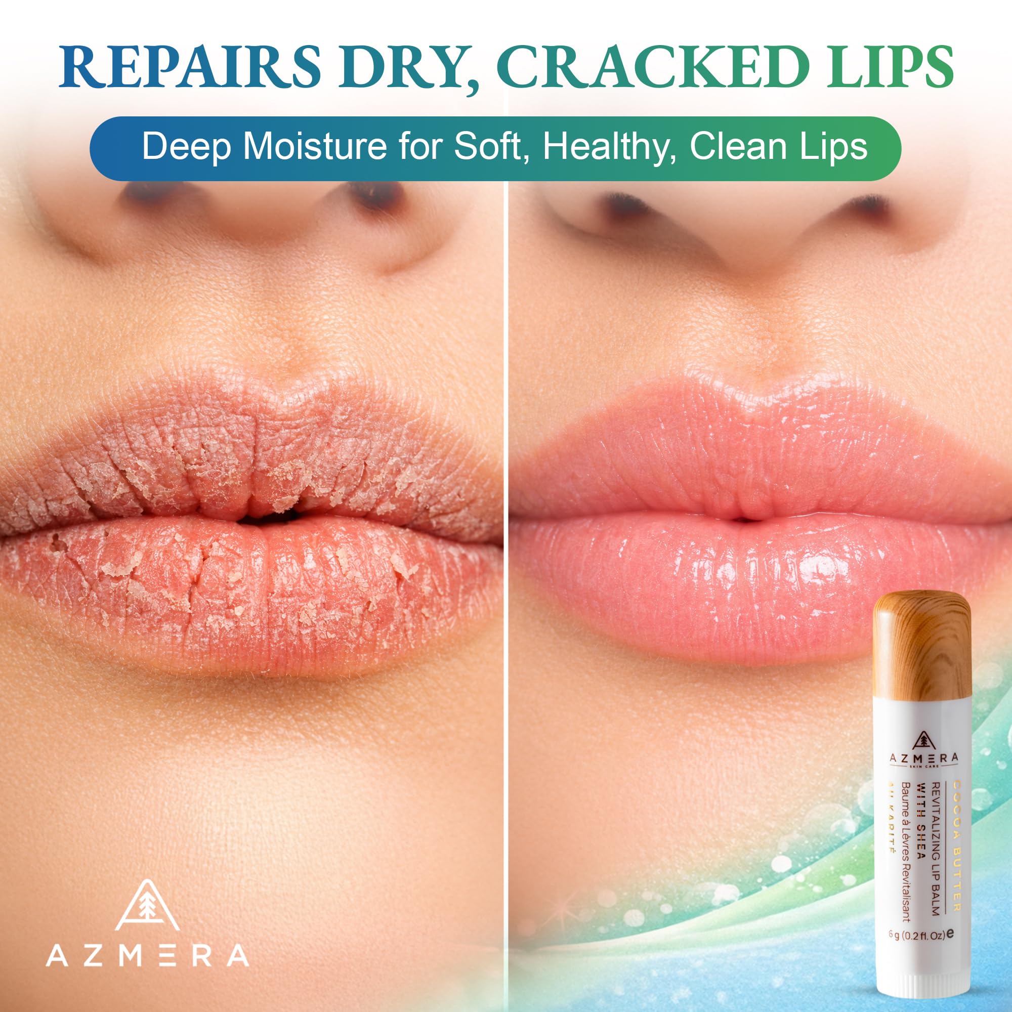 Azmera Coconut Lip Balm organic shea butter label