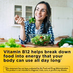 Nature Made B12 gummies nutritional information label