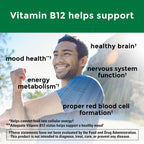 Nature Made Vitamin B12 gummies bottle size and 60 count detail