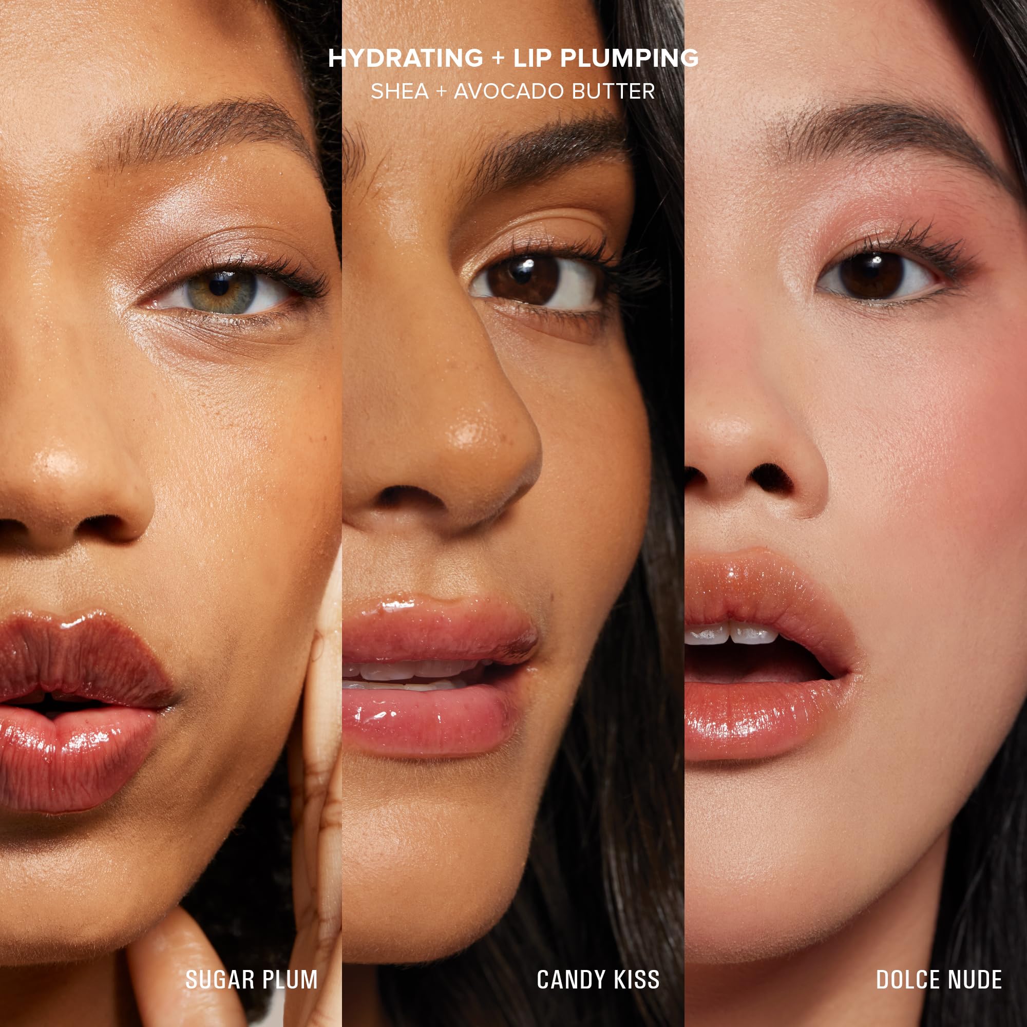 Nudestix glossy lip balm texture and swatch close up