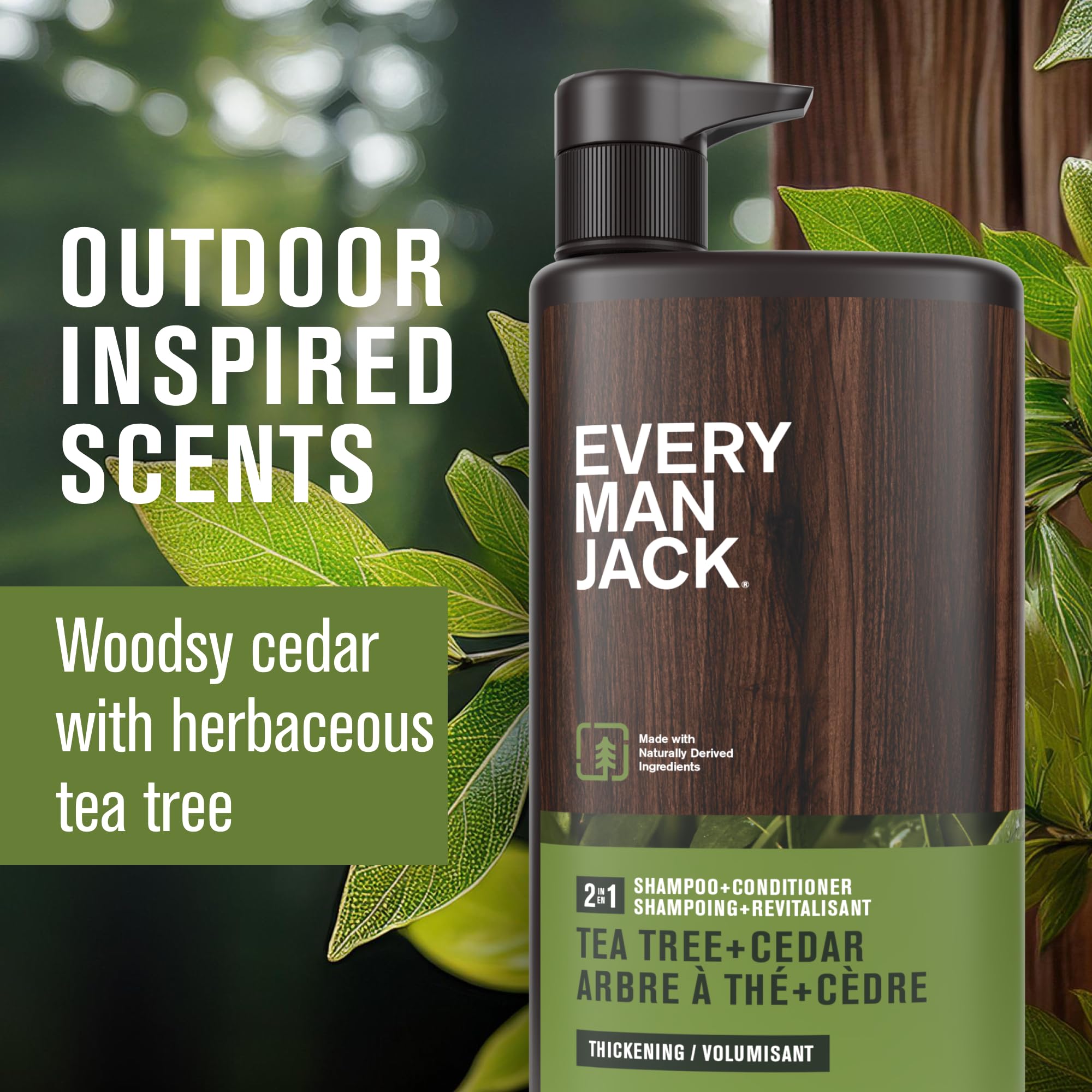 Every Man Jack thickening shampoo ingredients label