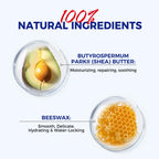 Oukeya lip balm stick open showing transparent nourishing formula.
