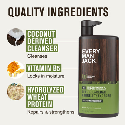 Every Man Jack 24 fluid ounce shampoo bottle