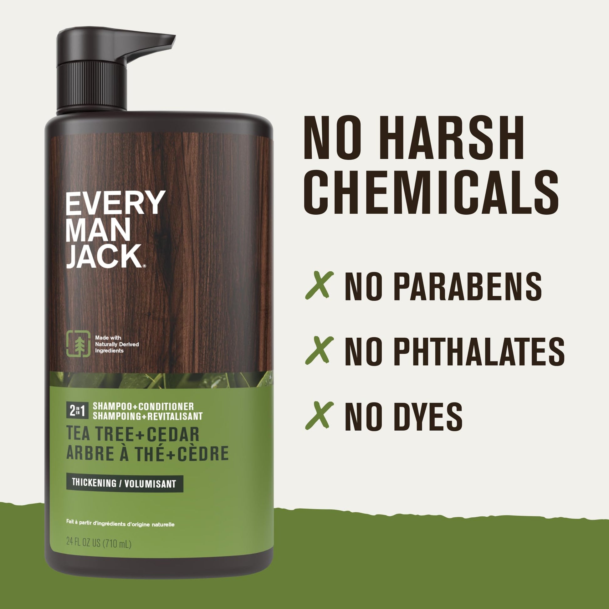 Every Man Jack men's grooming shampoo and conditioner