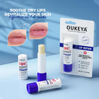Oukeya Shea Butter and Beeswax lip balm set side by side.