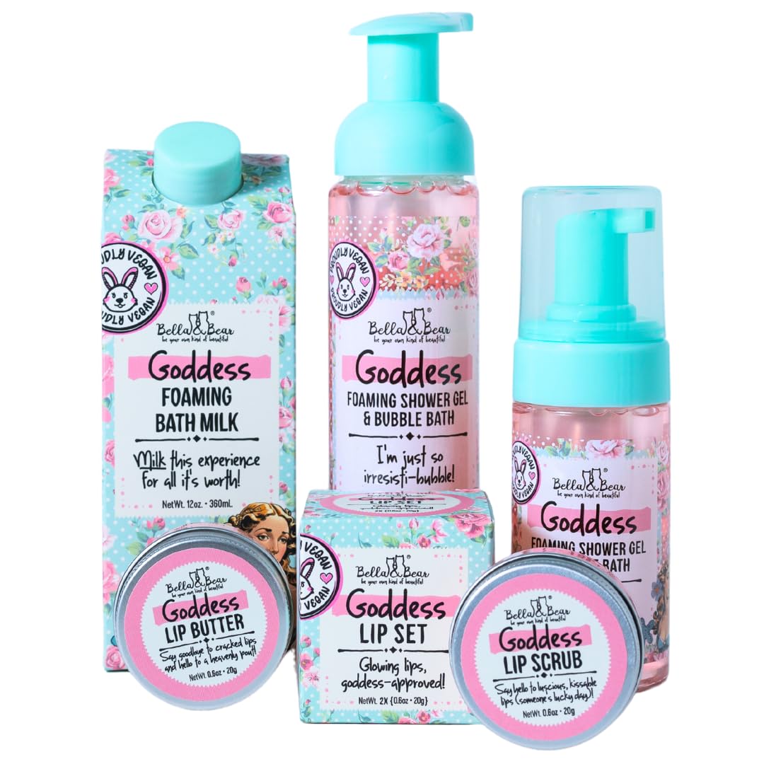 Bella And Bear Goddess Lip Butter tropical skin care product in pink tin