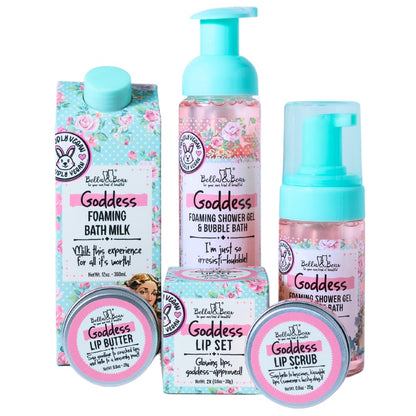 Bella And Bear Goddess Lip Butter tropical skin care product in pink tin