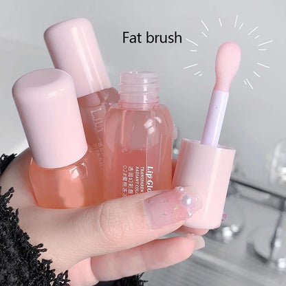 Lifestyle shot of hydrating glossy lip oil sticks