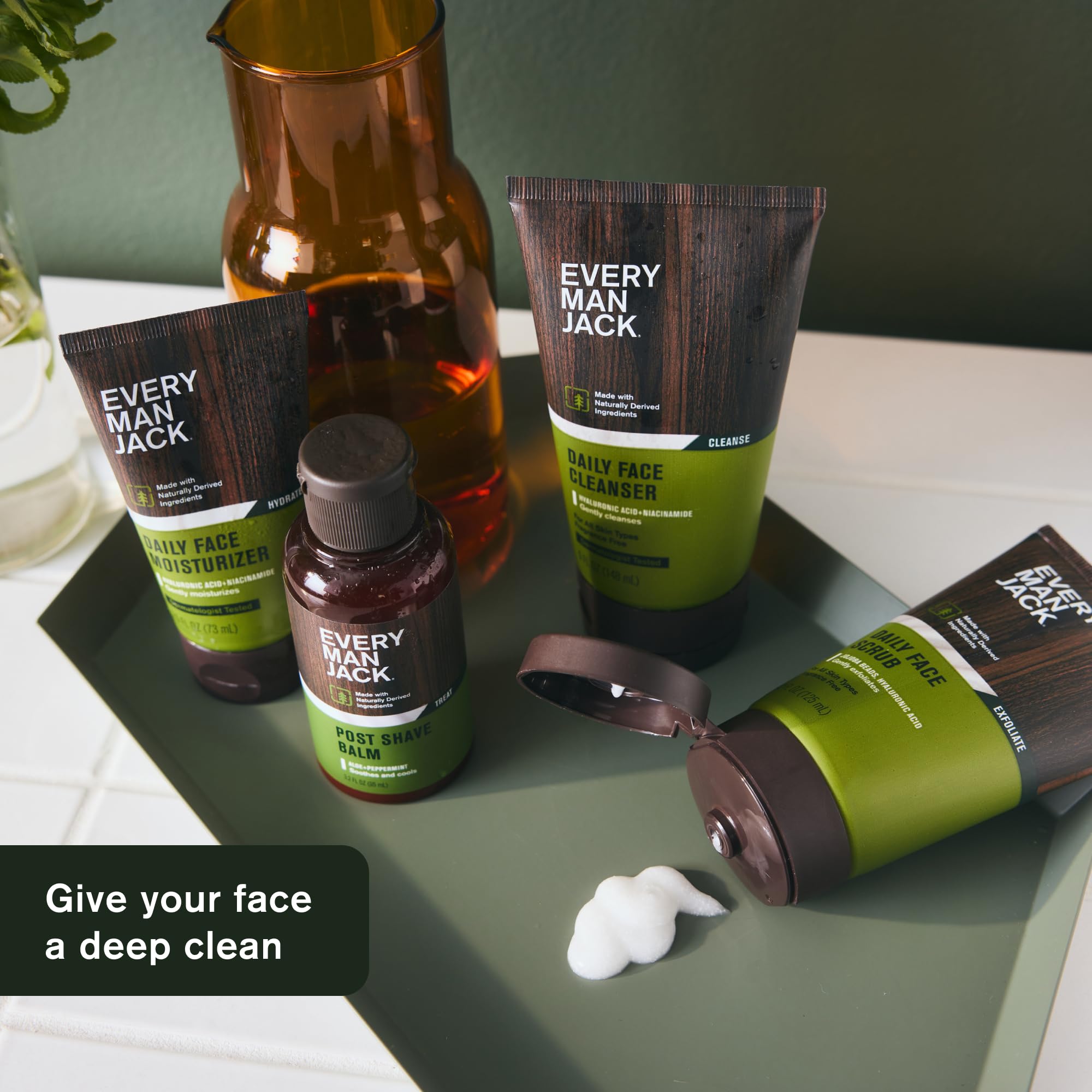 Every Man Jack face scrub with jojoba beads and hyaluronic acid