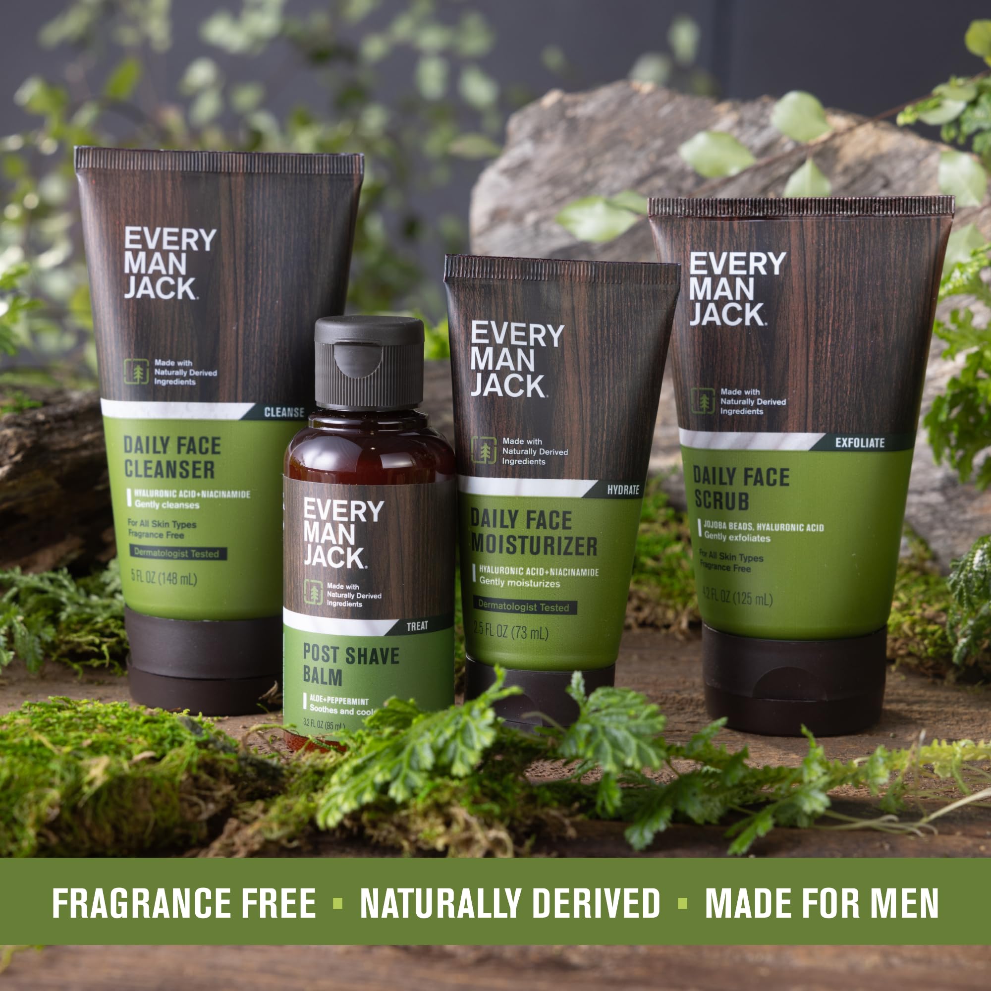 Gentle exfoliating men's skincare scrub twin pack texture view