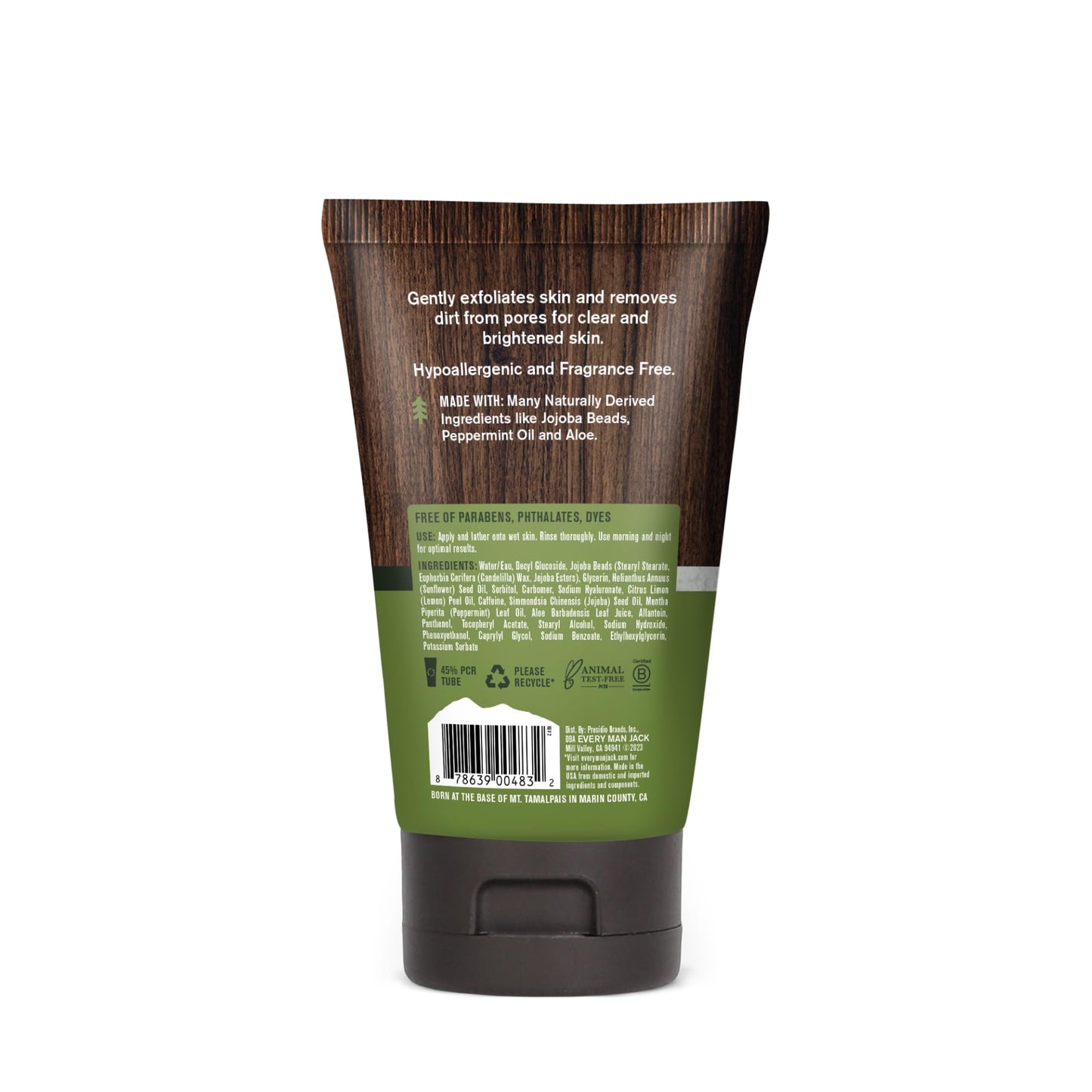Every Man Jack daily face care routine hydrating exfoliating pack