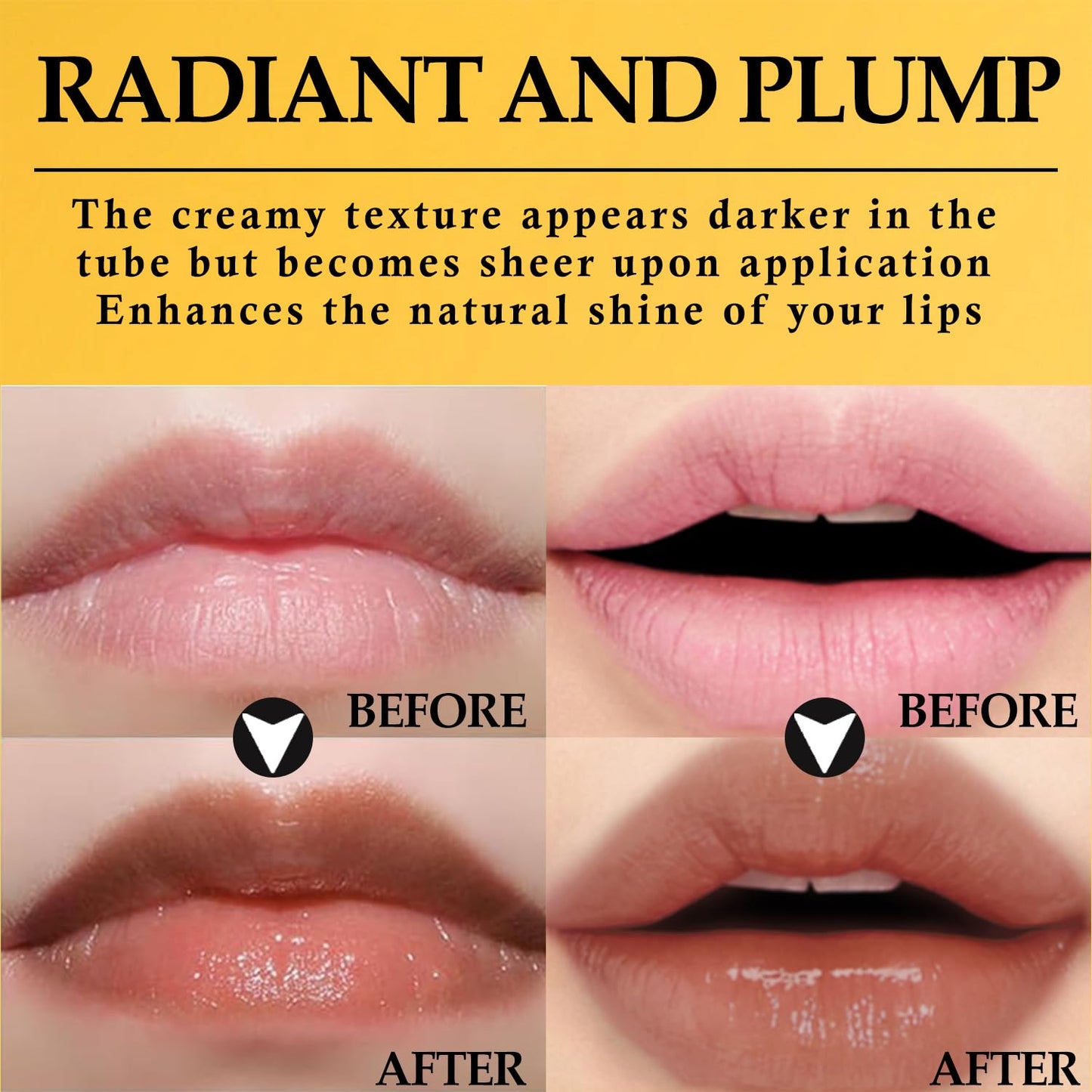 Top view of moisturizing honey lip color stick
