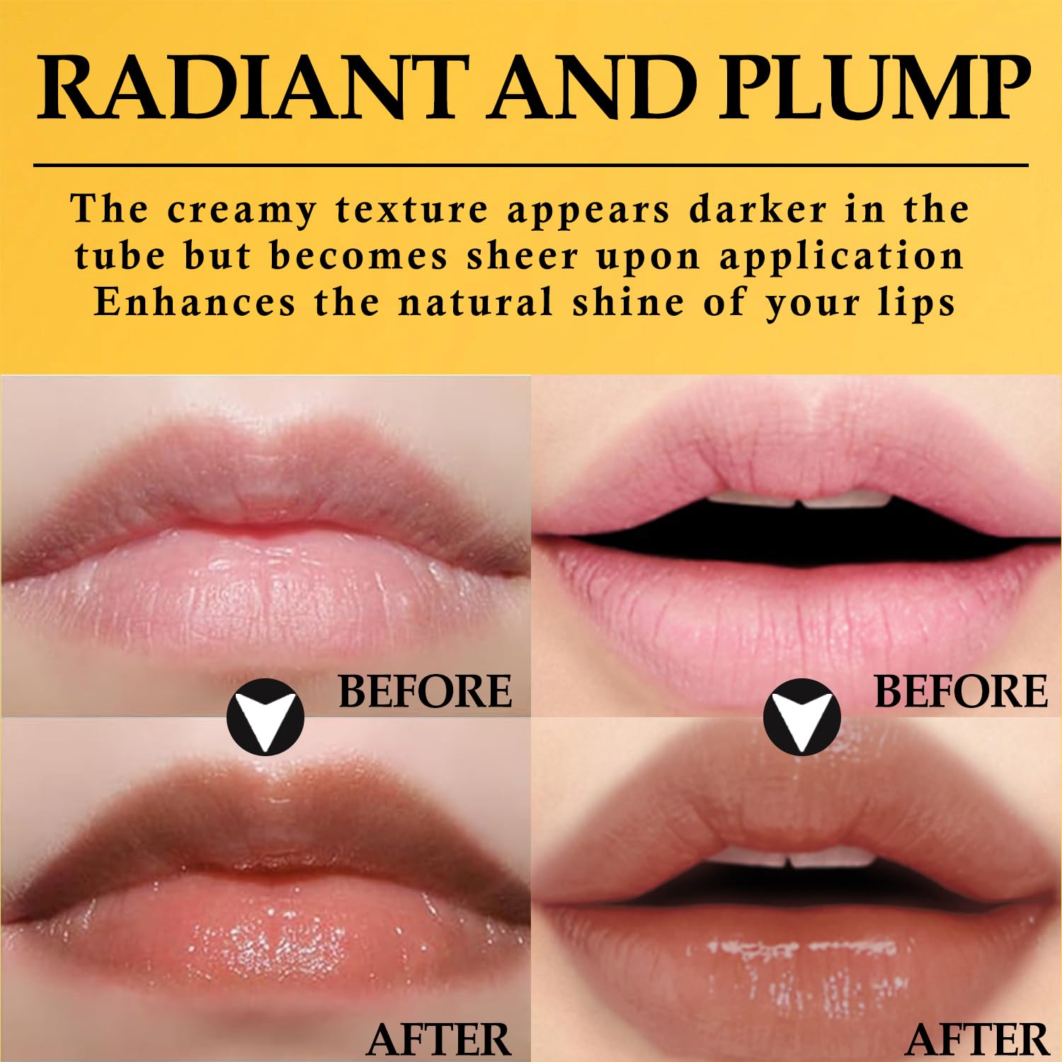 Top view of moisturizing honey lip color stick