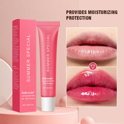 Top view of summer special moisturizing lip gloss set