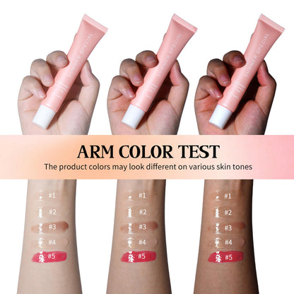 Close up of glossy lip balm set vibrant colors