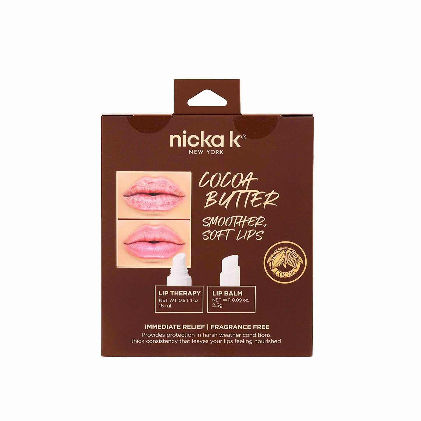 Nicka K New York cocoa butter lip treatment tubes and balm set