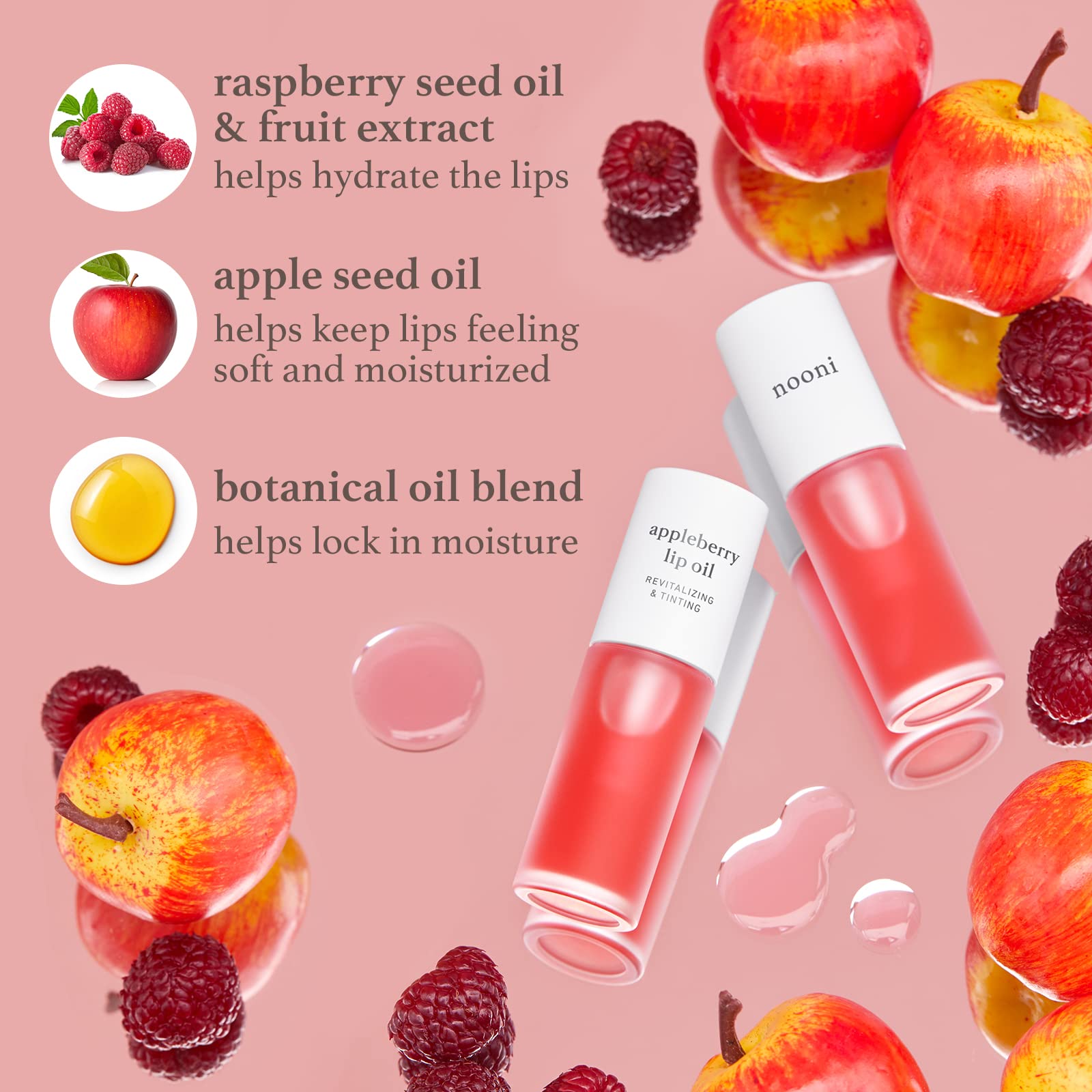 Nooni lip care duo ingredients and application texture