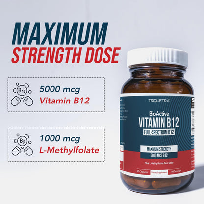 Triquetra Health lifestyle layout showing the premium health supplement bottle on a clean background