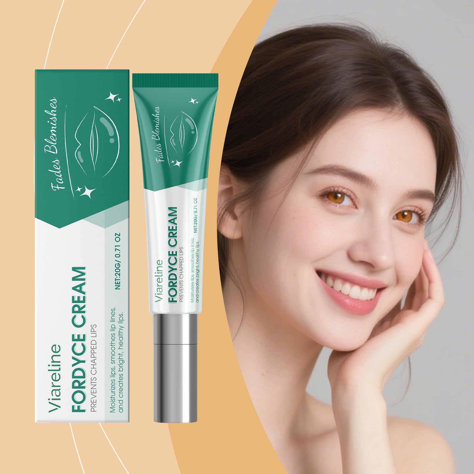 Side profile of Viareline brightening lip treatment tube