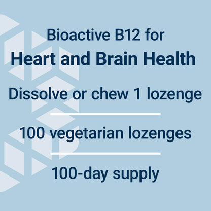 Life Extension Vitamin B12 Methylcobalamin strawberry flavor lozenges bottle clearly displaying directions for daily dosage usage.