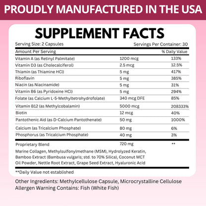 Vitboost B12 Complex dietary supplement label ingredients