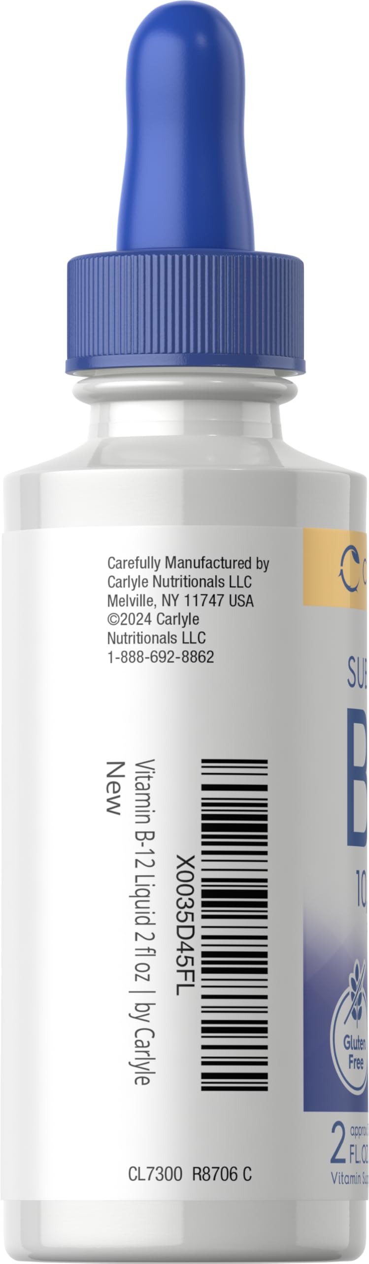 Vegetarian Vitamin B12 liquid drops 10000mcg sublingual formula dropper detail